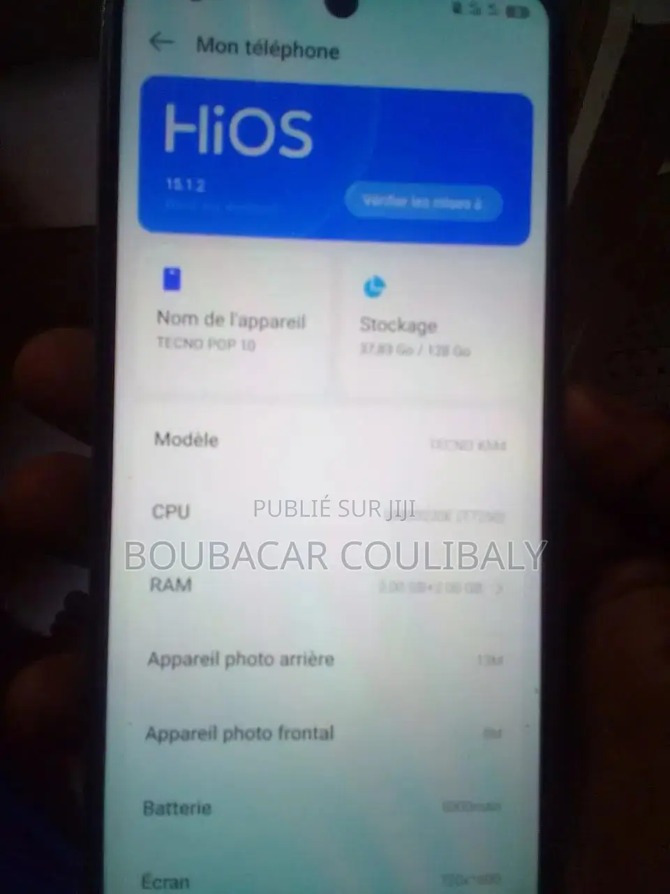 Tecno Pop 10 128 GB Bleu