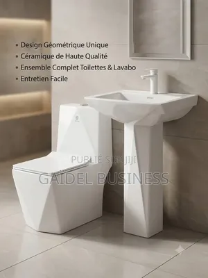 Ensemble Sanitaire Design Géométrique**