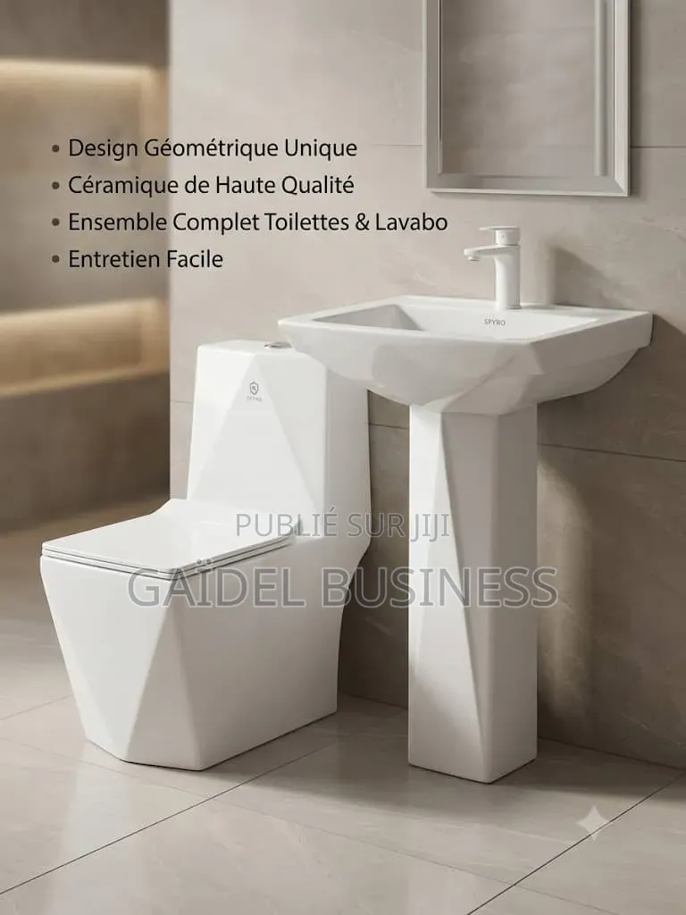Ensemble Sanitaire Design Géométrique**