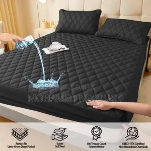 Housse De Protection Drap De Lit Imperméable Rembourré en Coton Lavabl