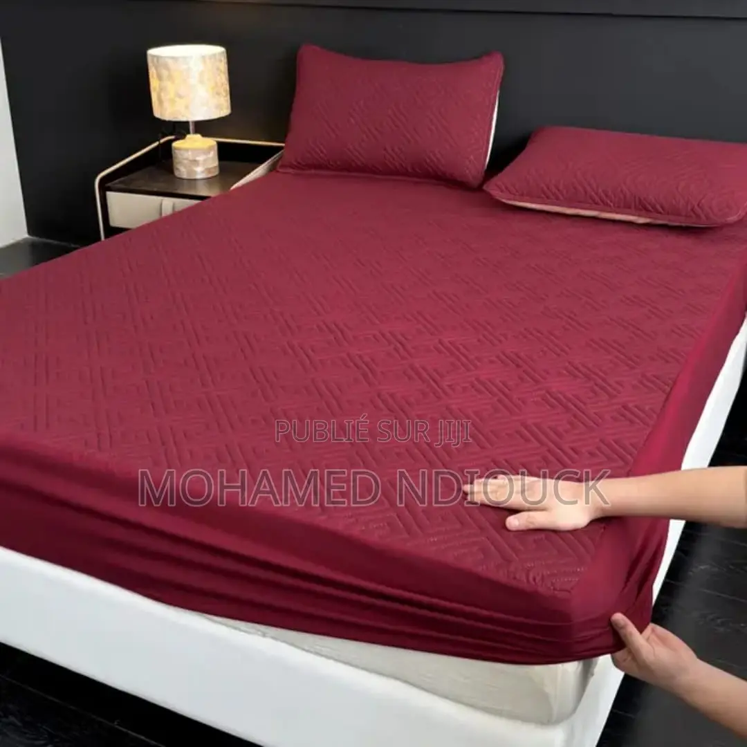 Housse De Protection Drap De Lit Imperméable Rembourré en Coton Lavabl