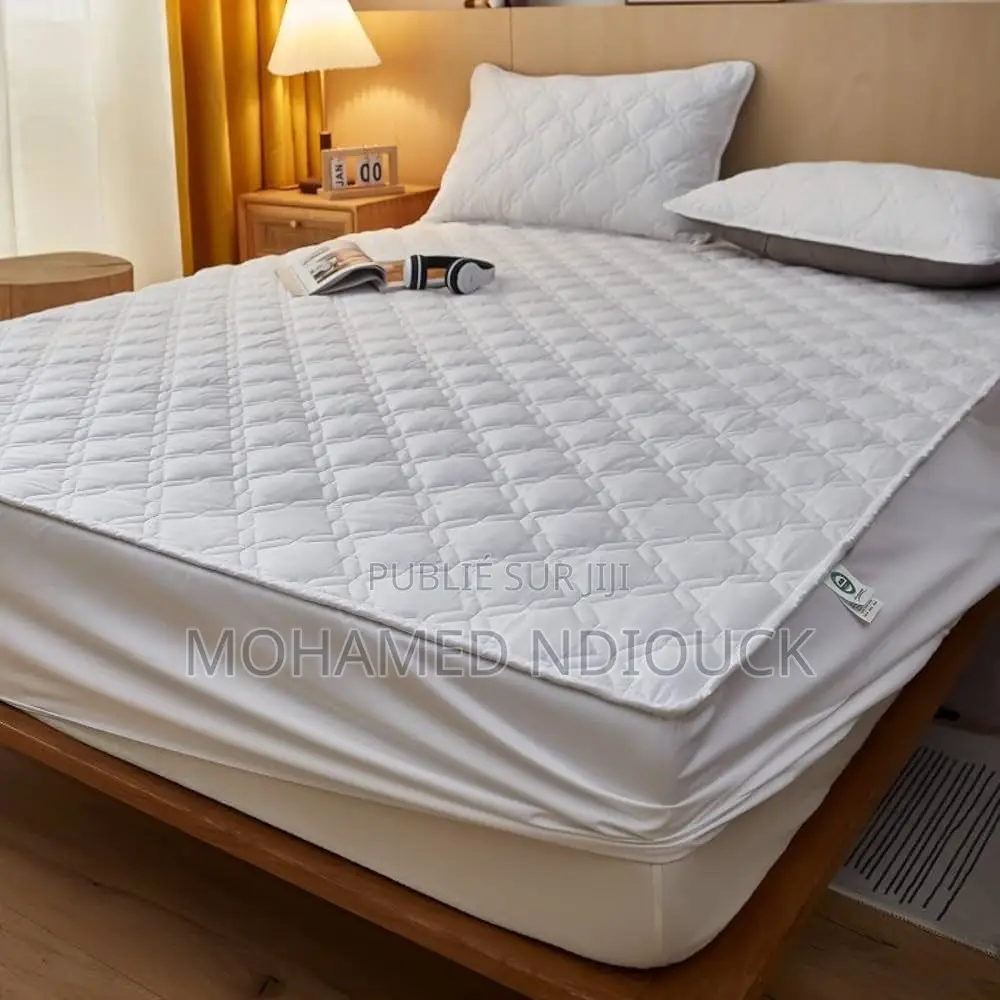 Housse De Protection Drap De Lit Imperméable Rembourré en Coton Lavabl