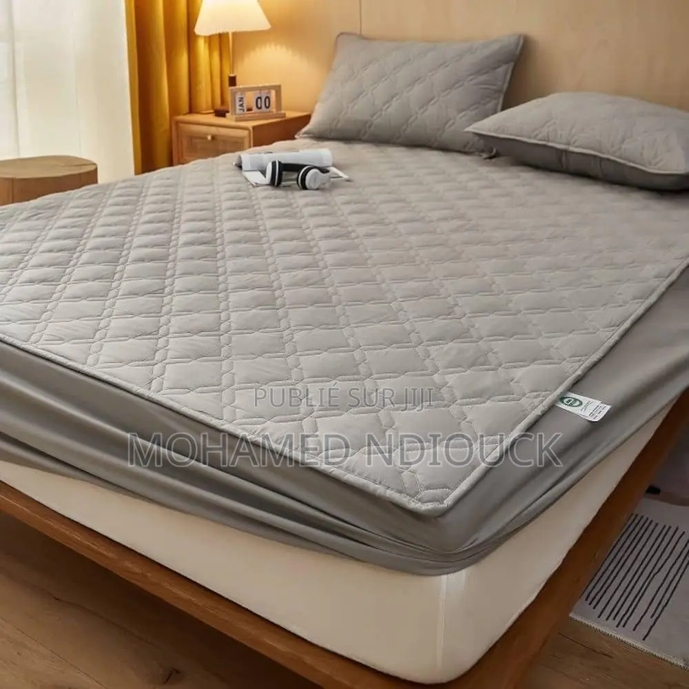 Housse De Protection Drap De Lit Imperméable Rembourré en Coton Lavabl