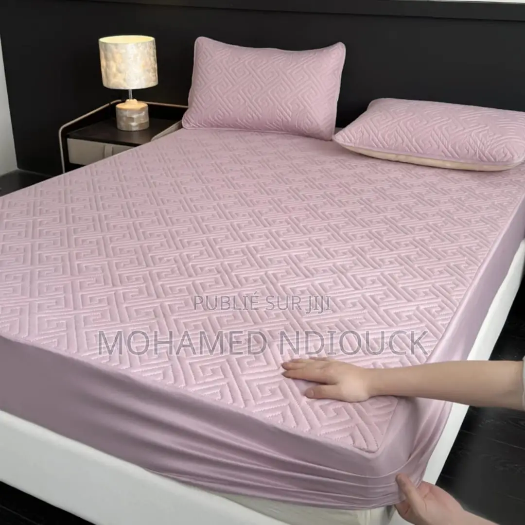 Housse De Protection Drap De Lit Imperméable Rembourré en Coton Lavabl