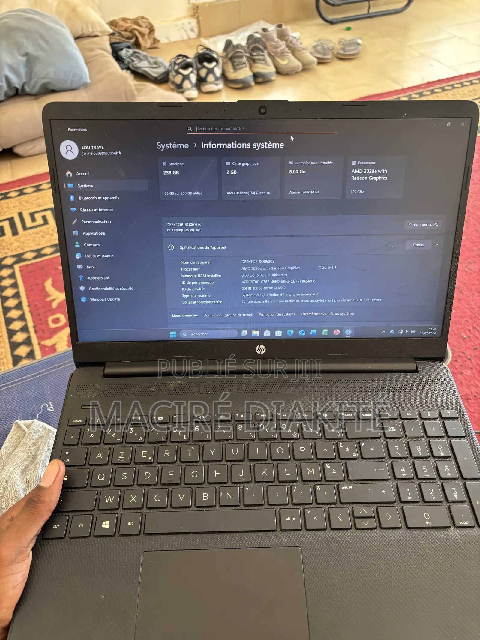 Ordinateur portable HP Autre 8GB Autre SSD 256GB