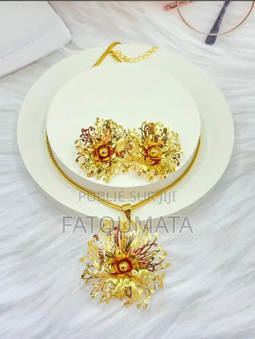 PrixCollier en or Avec Boucle d'Oreille