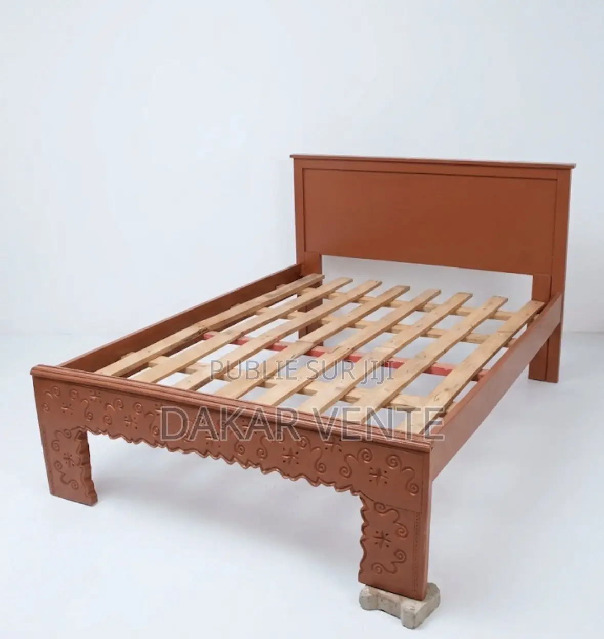 Lit Avec Motif Marron 2 Places