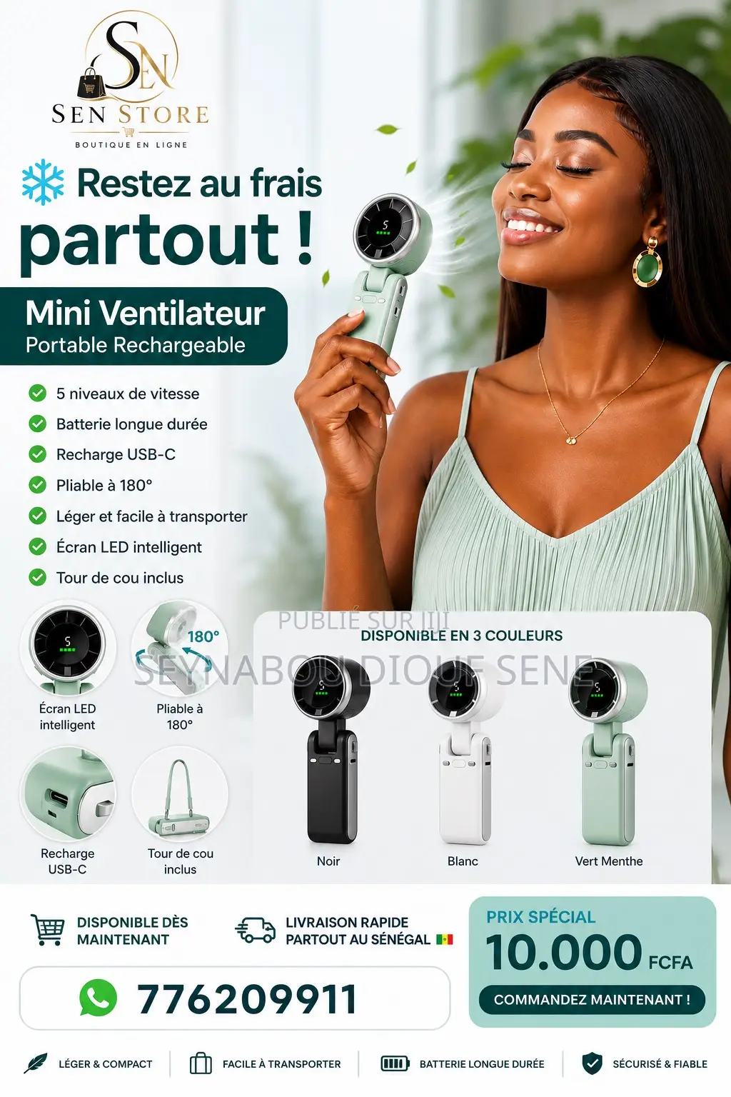 Mini Ventilateur Portatif