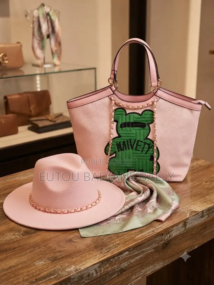 Sac +Chapeau Très Classe Pour Aller À La Plage Ou Faire Un Picnic
