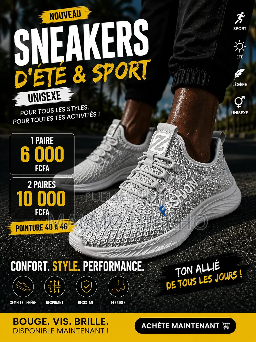Sneakers d'Été Et De Sport Unisexe