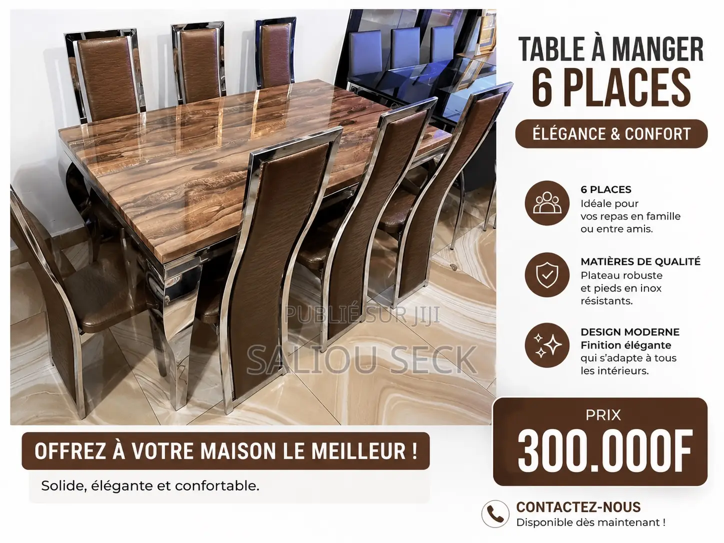 Table À Manger 6 Place Marble
