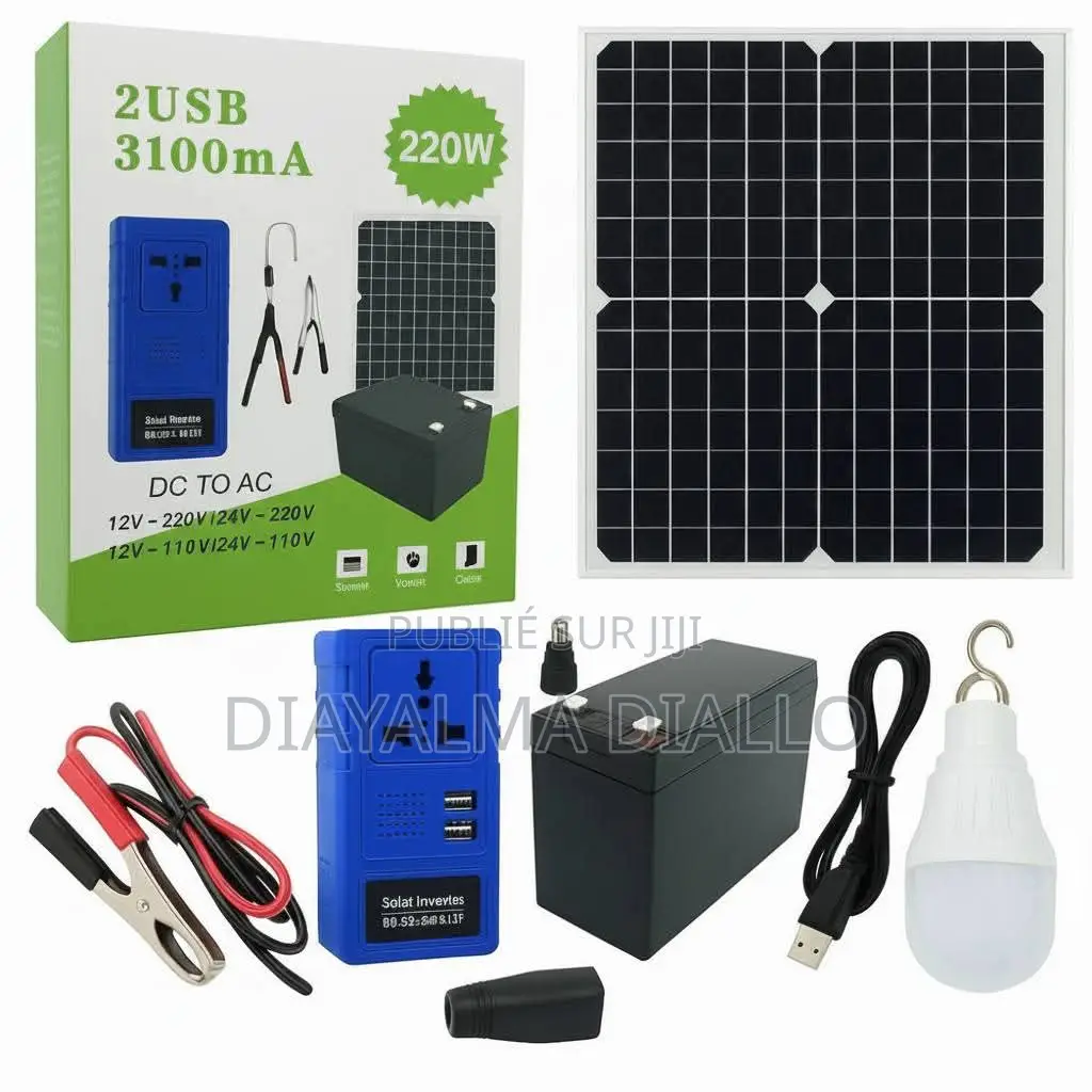 Kit D'éclairage Solaire Complet 220w