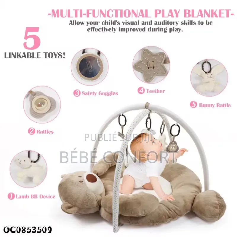 Tapis d'Éveil Moelleux en Peluche