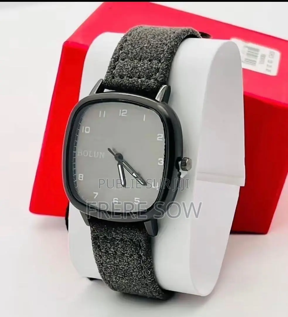 Montre Homme Bolun Chronographe - Bracelet Cuir - Neuve + Boite