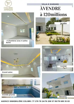 Meublé 4chbre Maison dans Colibri Agence, Thiès Sud à Vendre