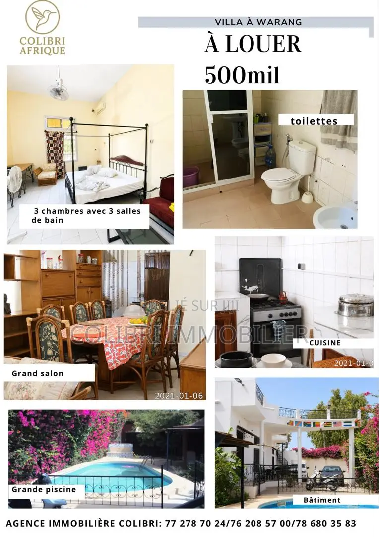 Meublé 4chbre Maison dans Colibri Agence, Thiès Sud à Vendre