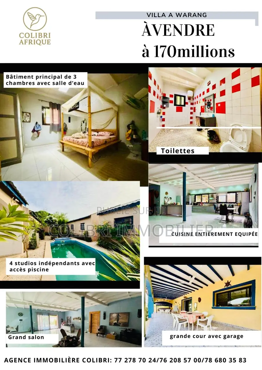 Meublé 4chbre Maison dans Colibri Agence, Thiès Sud à Vendre
