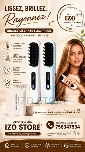 Mini Peigne Chauffante Je Rechargeable