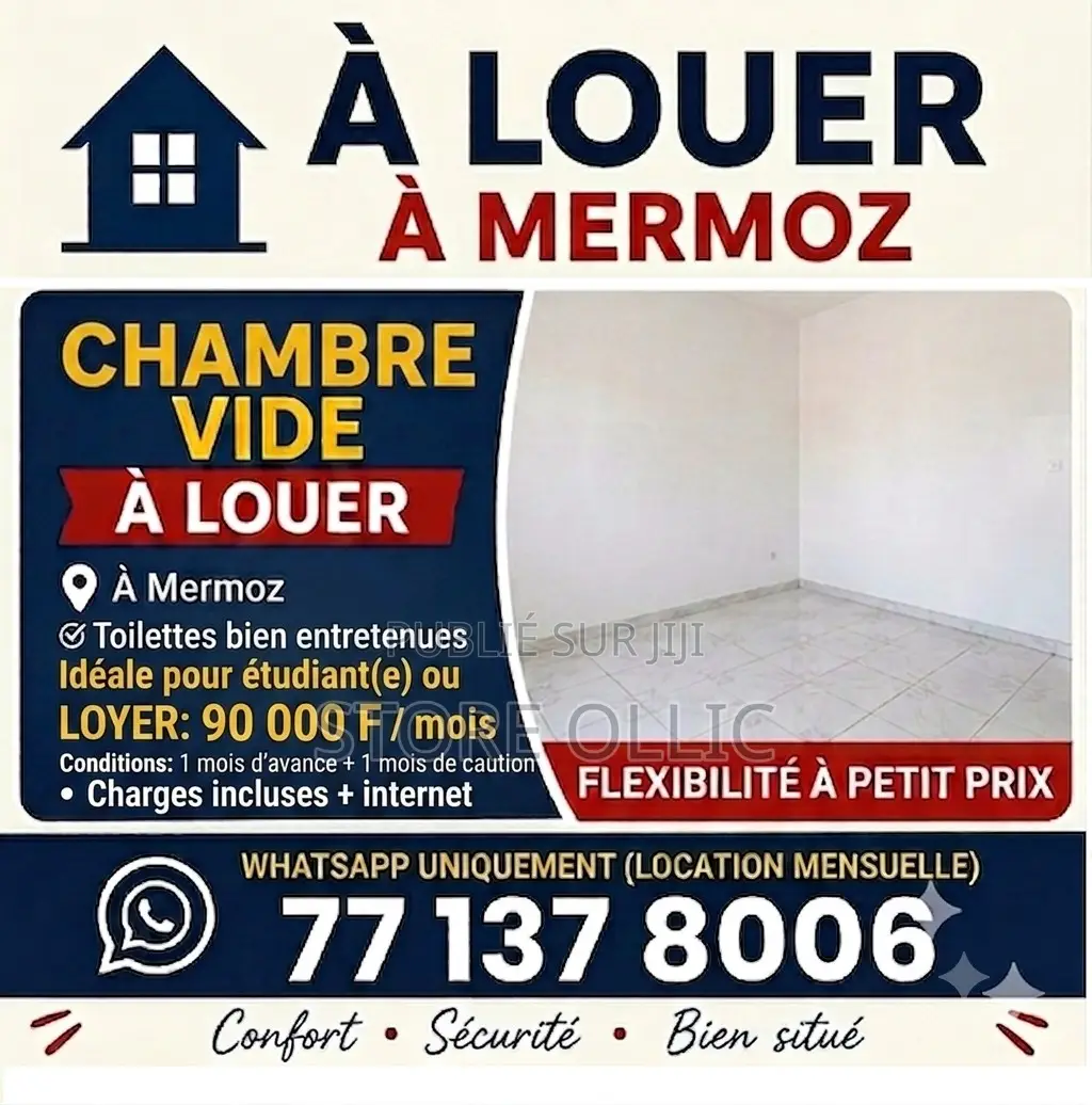 Meublé Studio dans Mermoz Sacré-Cœur à Louer