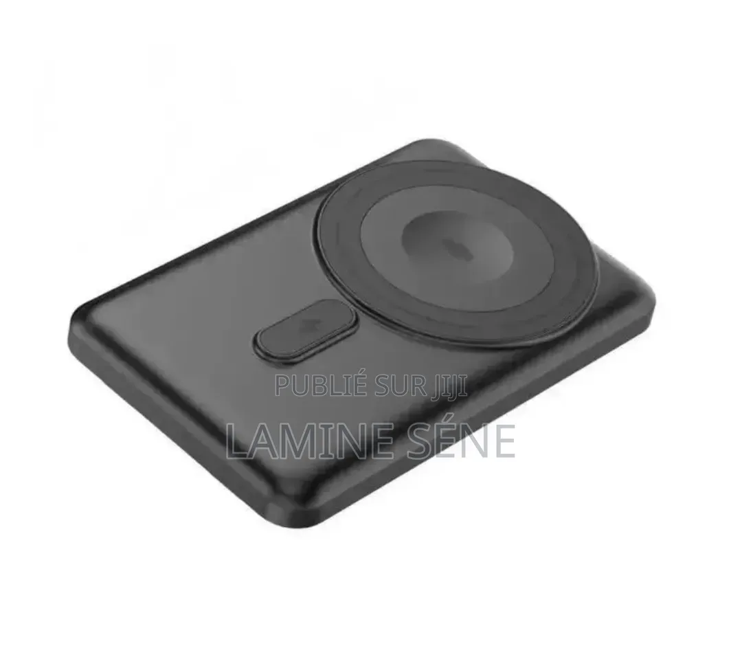 Power Bank Magsafe Et Filaire (2 Cables Usb-C Et Lightning) 5000 Mah