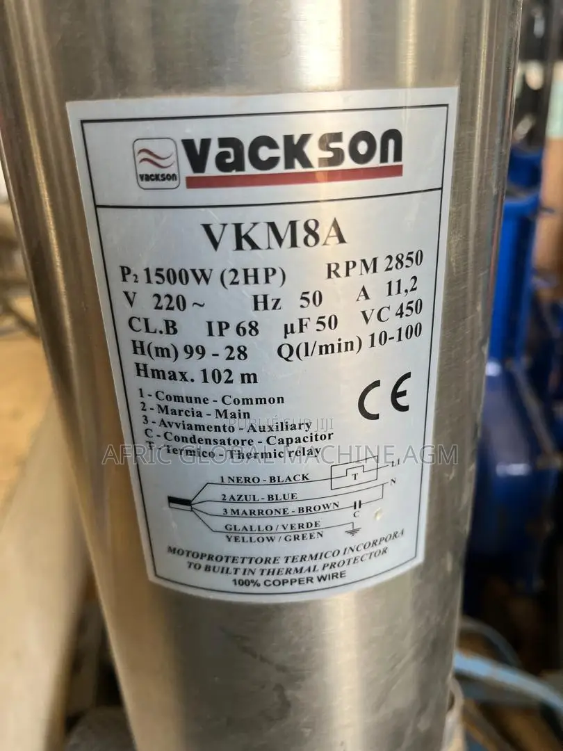Pompes Immergées Électriques Vackson Disponibles Au Sénégal