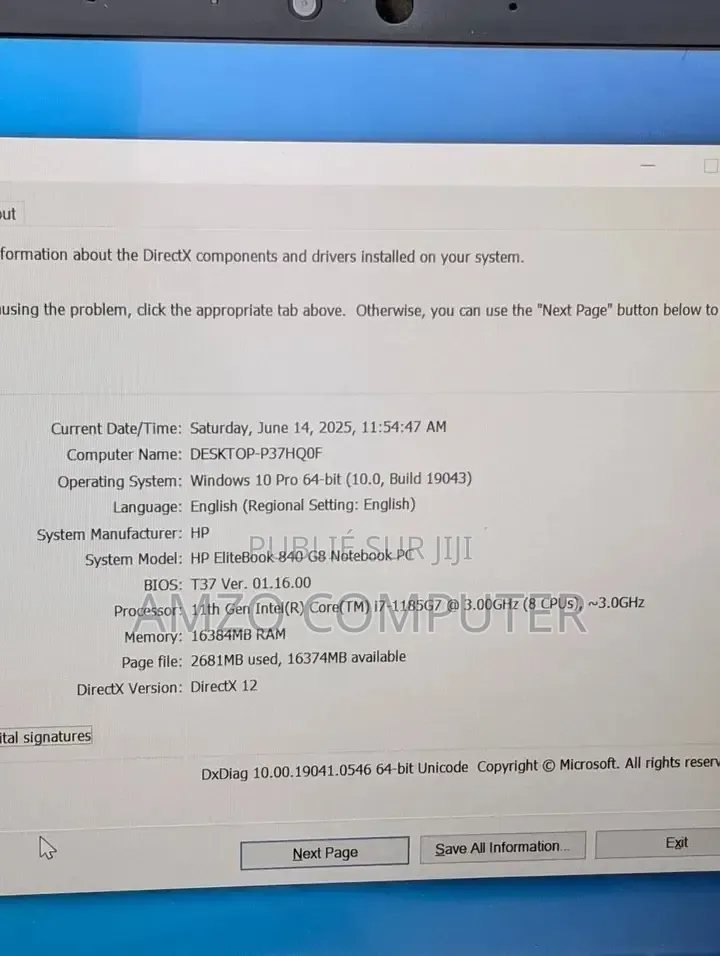 Nouveau HP EliteBook 840 G8 8GB Intel Core i7 SSD 256GB