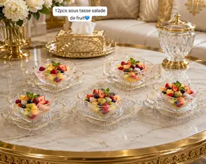 Saladier 12 Pièces en Verre Prix:5000f Contact Whatsapp