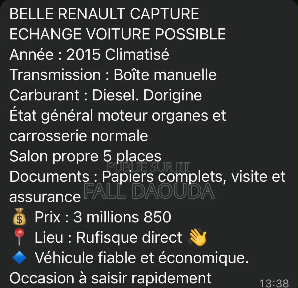 Renault Captur 2015 Marron
