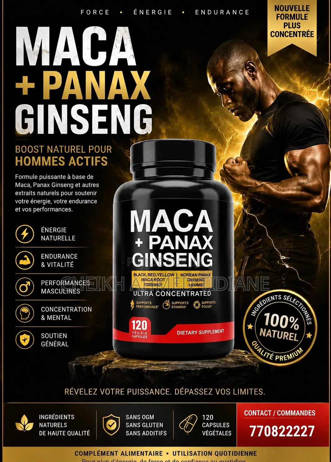 Maca + Panax Ginseng Force • Énergie • Endurance Maca + Panax Ginseng