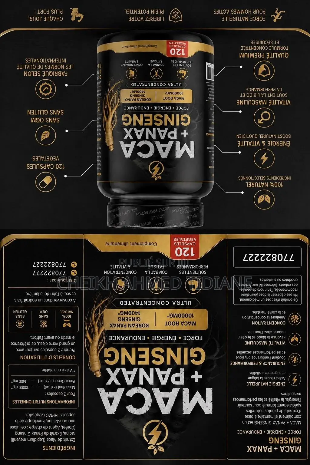 Maca + Panax Ginseng Force • Énergie • Endurance Maca + Panax Ginseng
