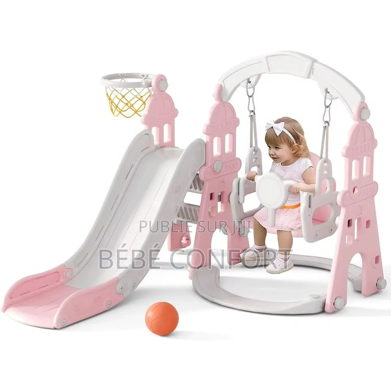 Aire De Jeux Multifonction Avec Toboggan