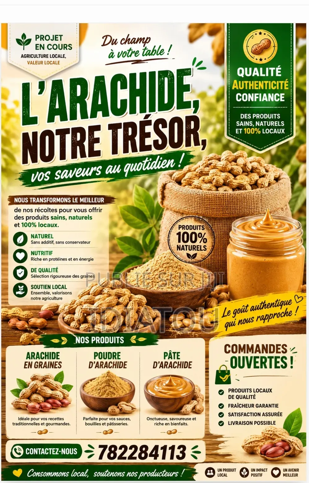 Vente De Produit Agricoles ( Arachide "Tiguadégué Et Nofflaye "