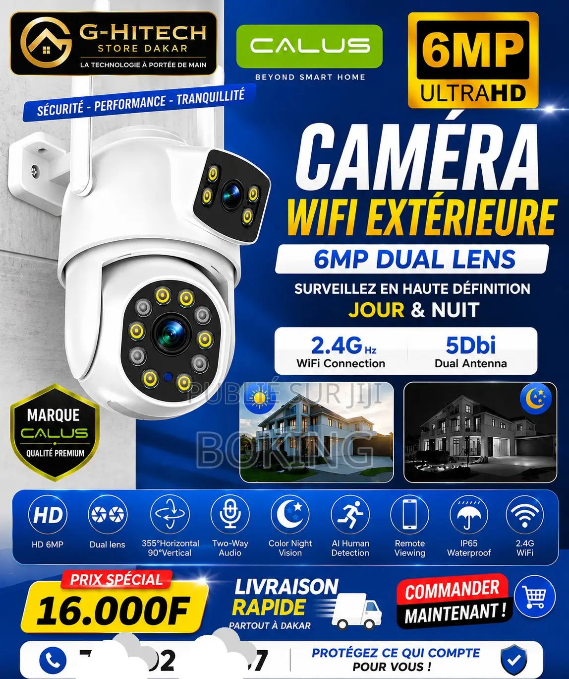 Caméra De Surveillance Double Objectif