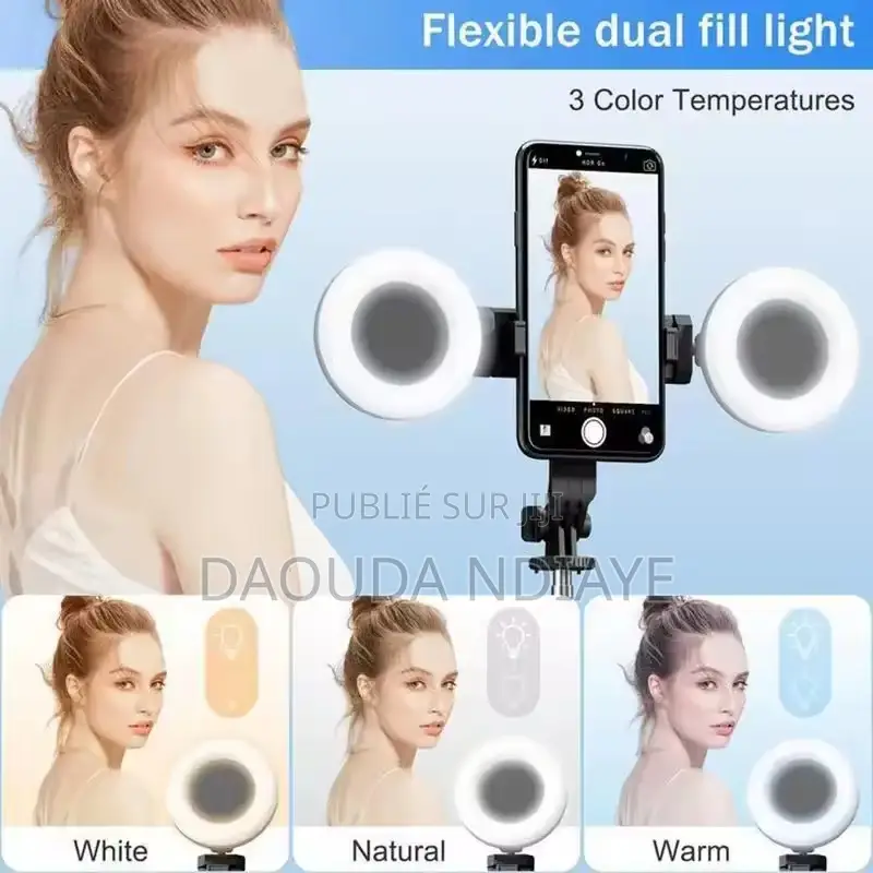 Perche À Selfie Avec Anneau Led Intégré Et Télécommande Bluetooth