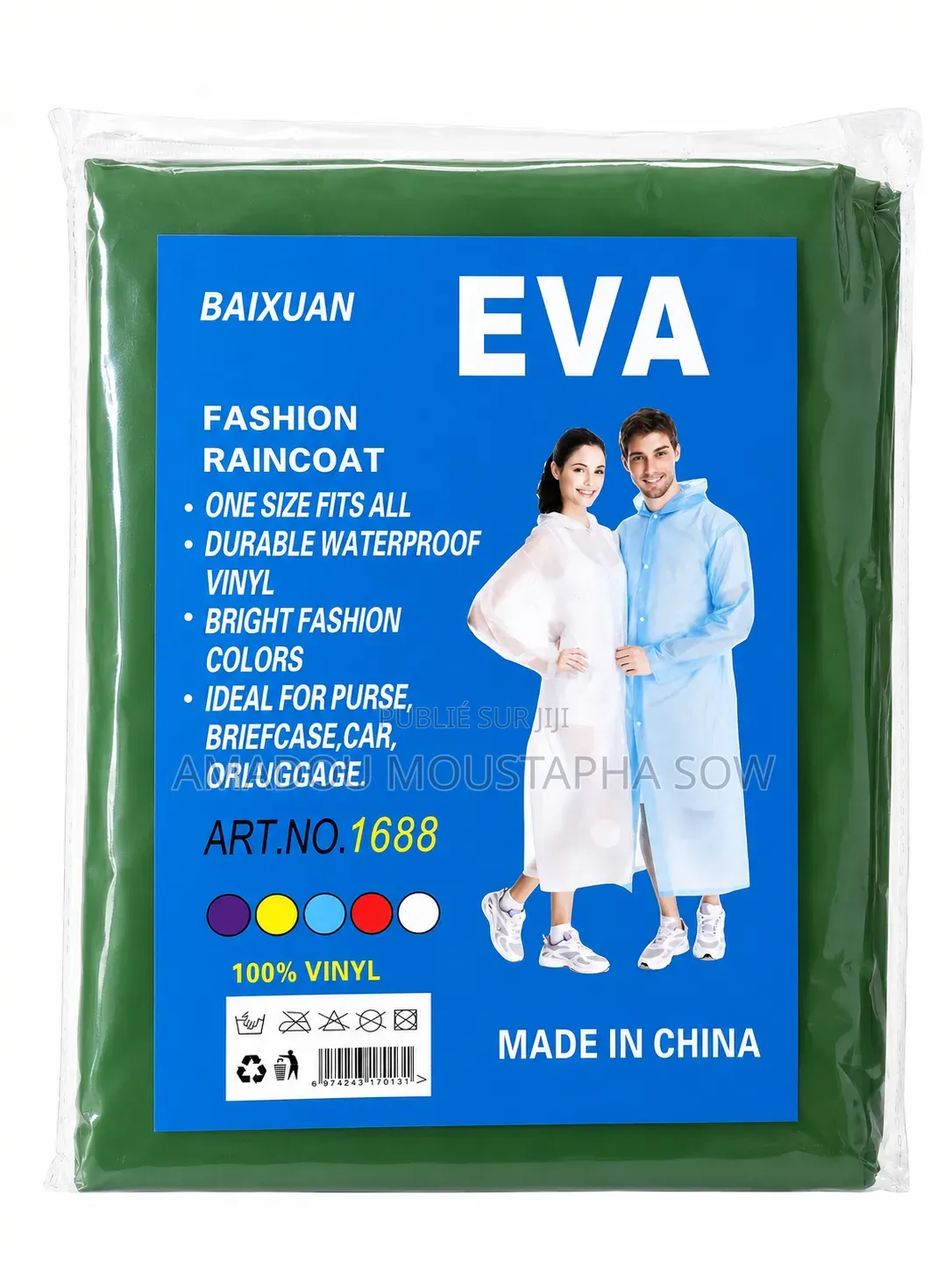 Imperméable Eva Unisexe – Léger, Résistant Et Réutilisable