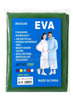 Imperméable Eva Unisexe – Léger, Résistant Et Réutilisable
