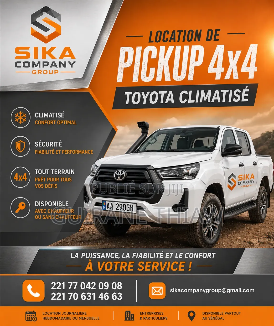 Location Bus Et 4x4toyota Climatisé Avec Chauffeur