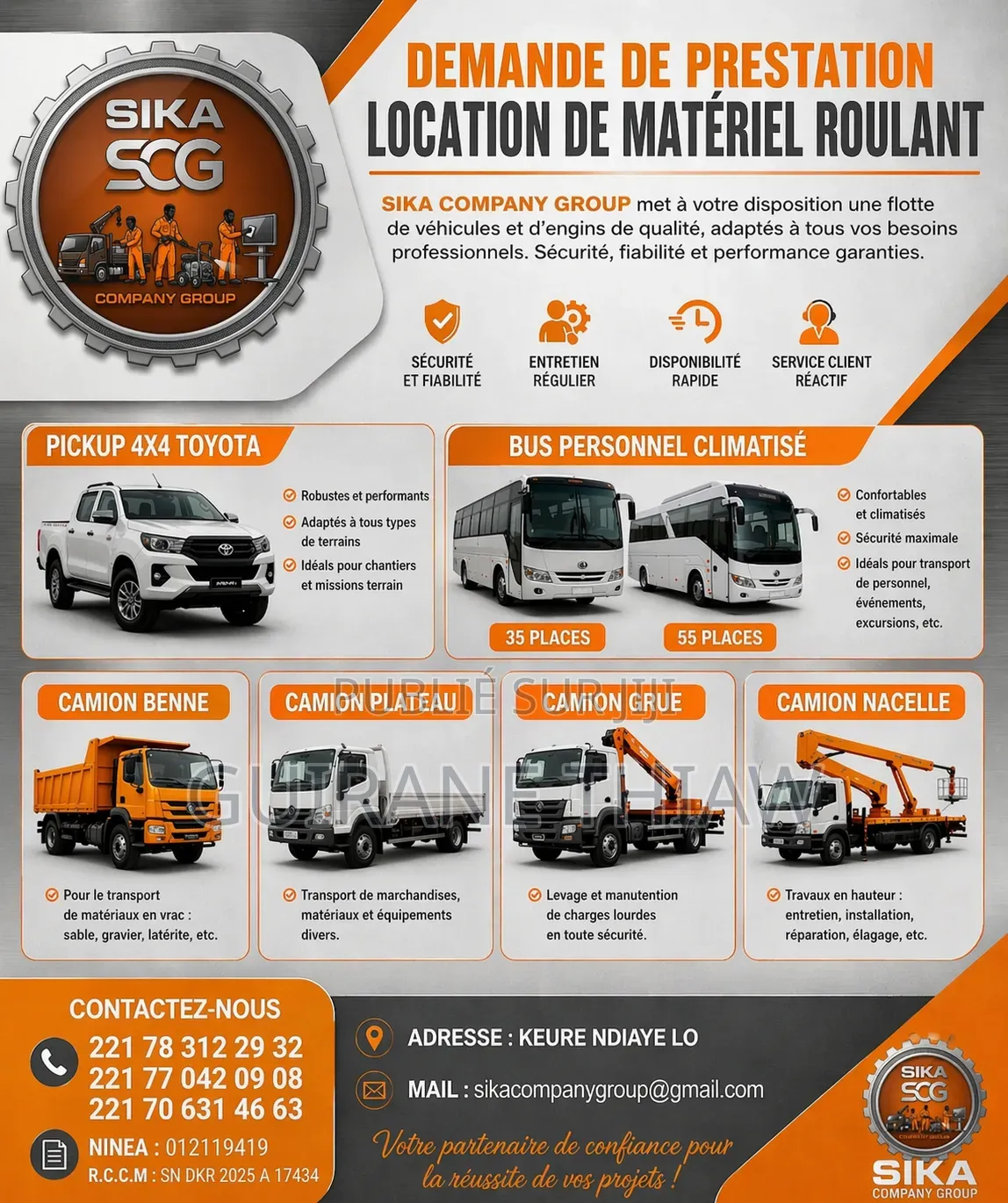 Location Bus Et 4x4toyota Climatisé Avec Chauffeur