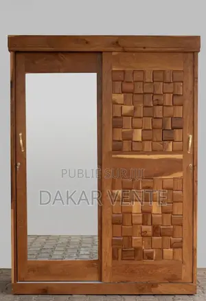 Armoire 3 Battants Coulissant en Bois Massif