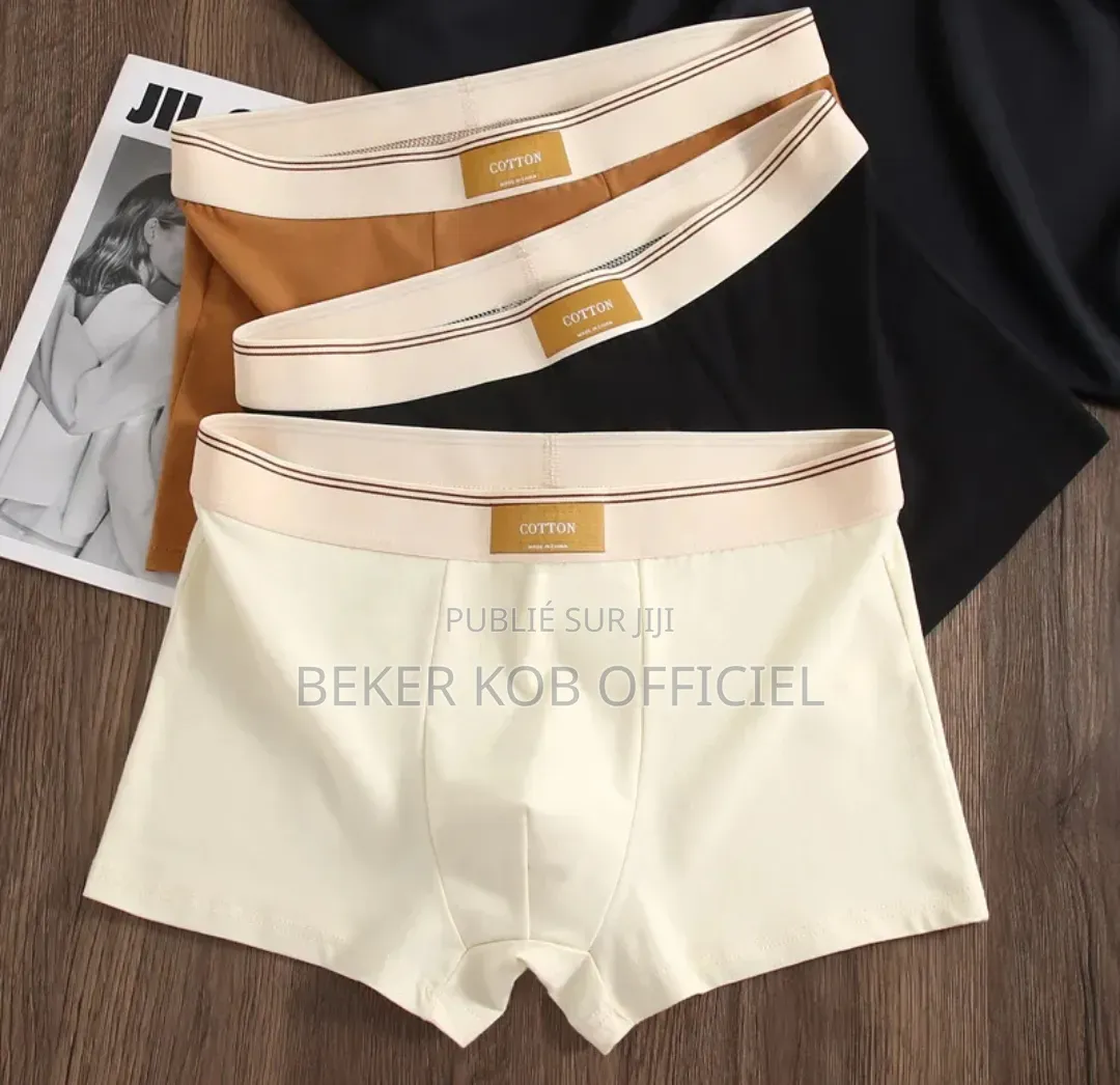 Boxers Pour Homme 100% Coton, Doux, Respirant Et Antibact (Lot De 5)