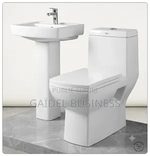 Ensemble Sanitaire Premium – Toilette Monobloc Lavabo Totem