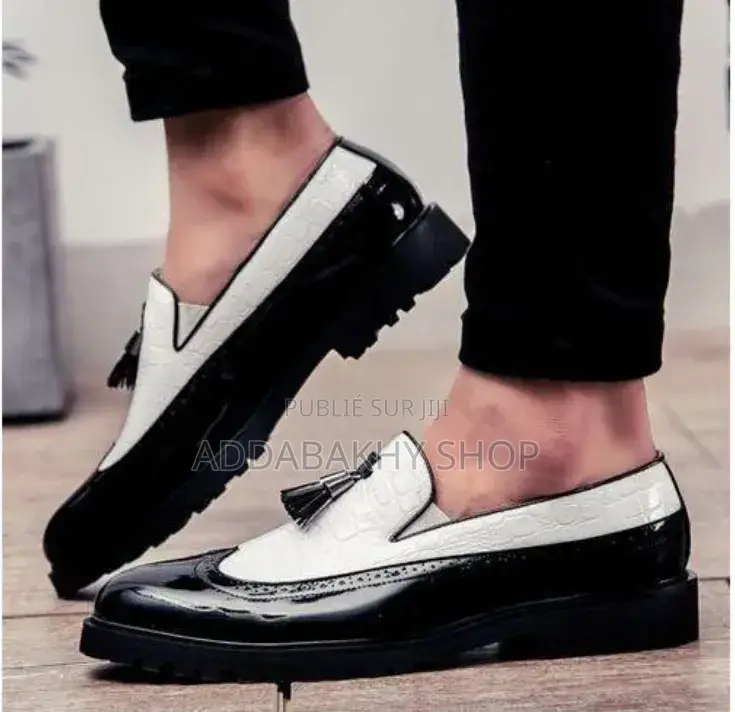 Chaussures Brogue À Gland Brillant Pour Homme, Chaussures Mocassins