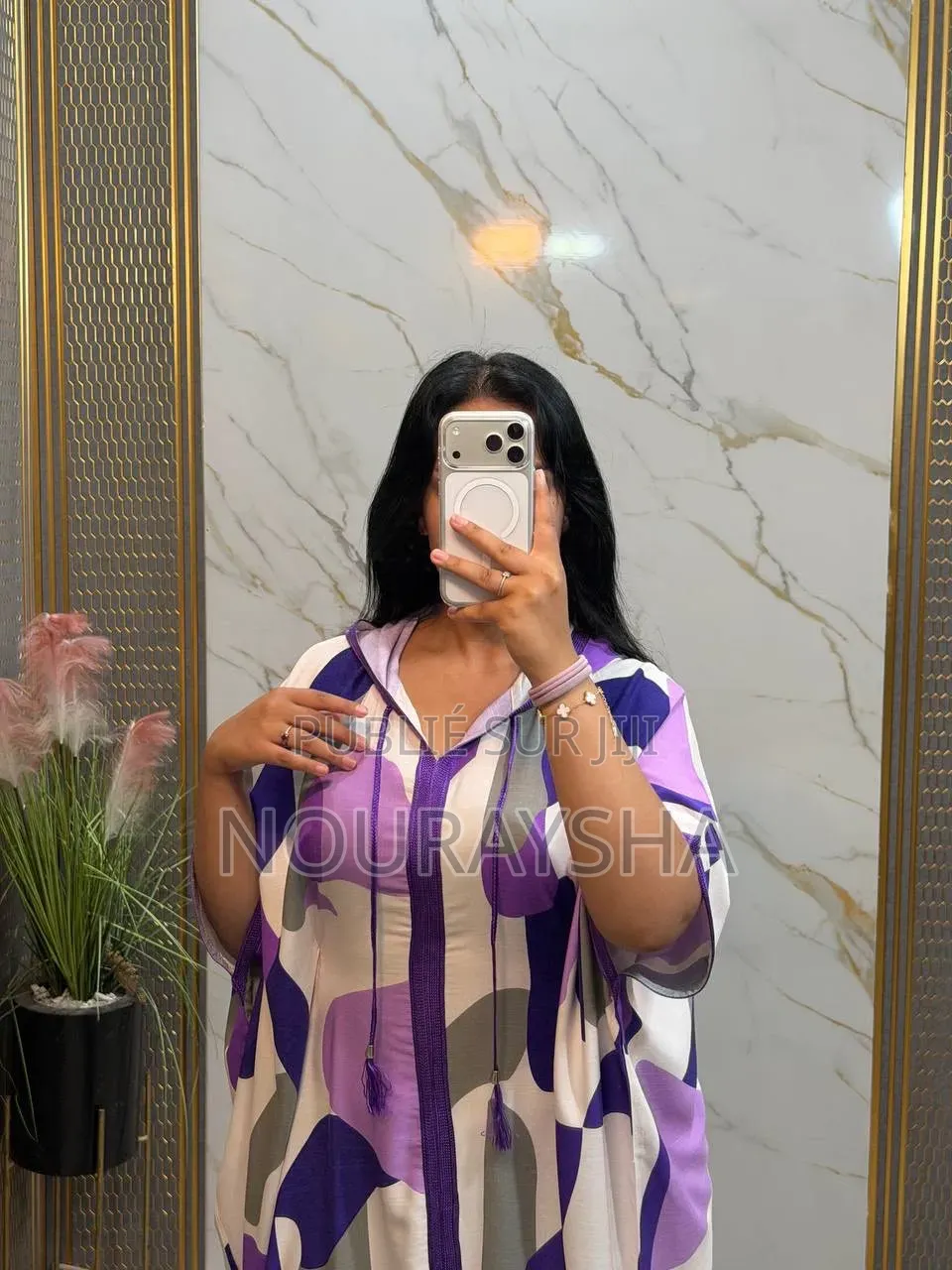 Jalaba Marocaine en Lain Pour Grandes Dames