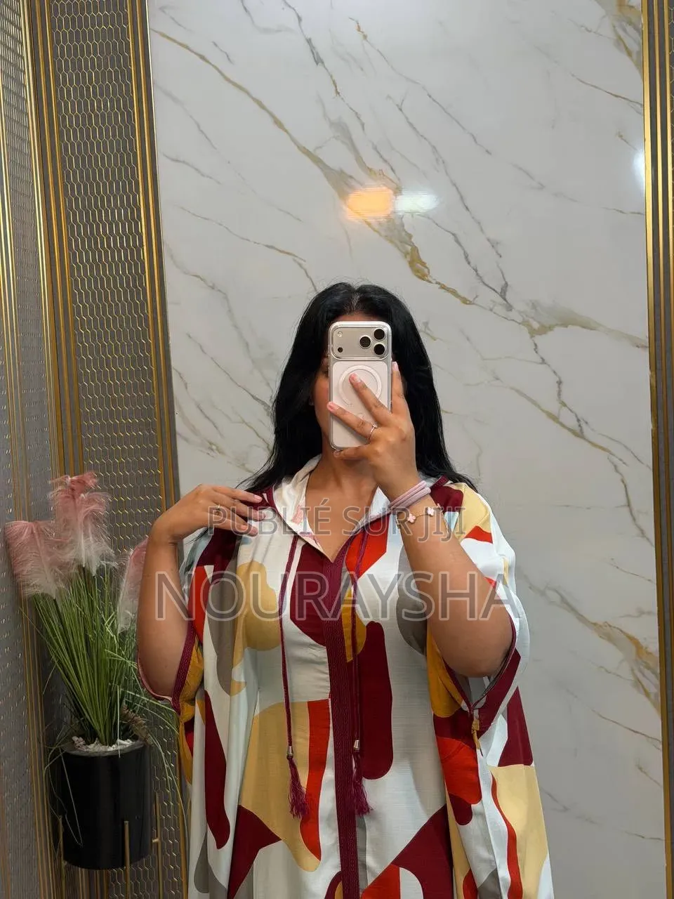 Jalaba Marocaine en Lain Pour Grandes Dames
