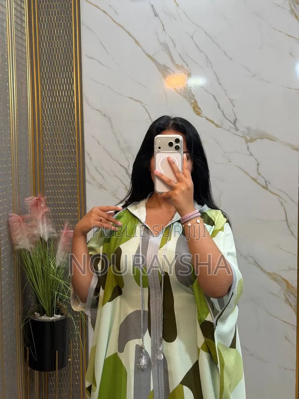 Jalaba Marocaine en Lain Pour Grandes Dames
