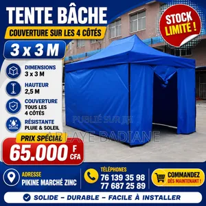 Bâche Tante Avec Couverture Tous Les Côtés À 65.000f