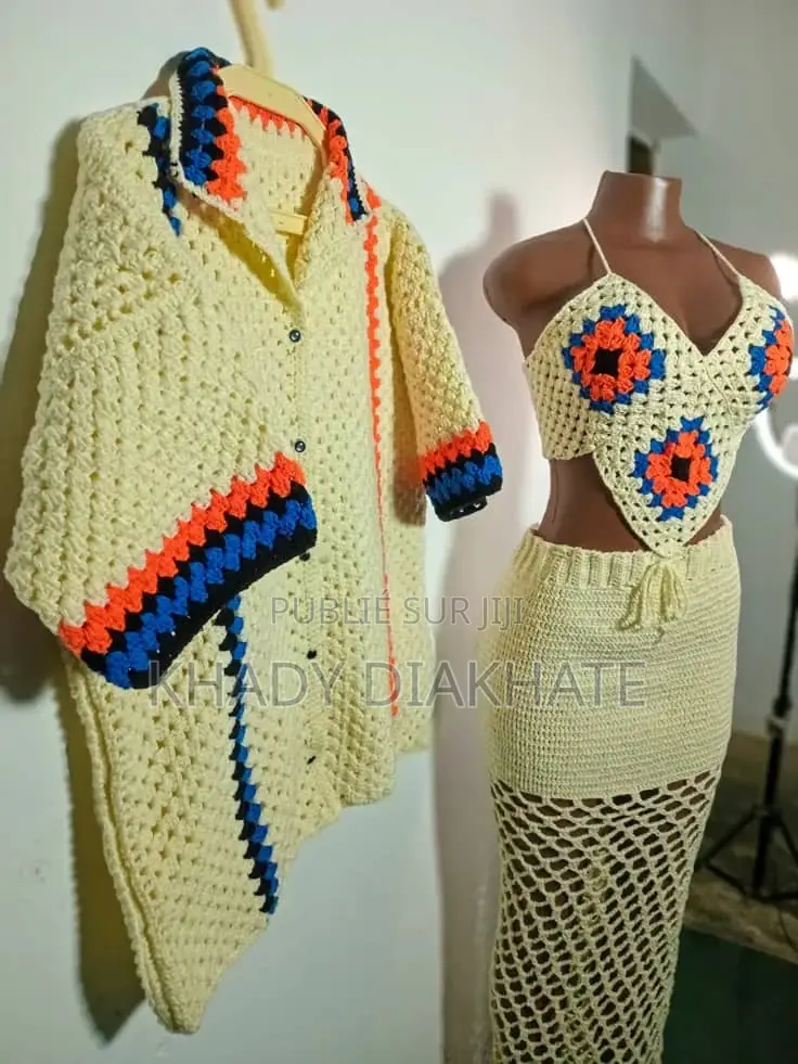 Ensemble Couple Crochets Fait Main