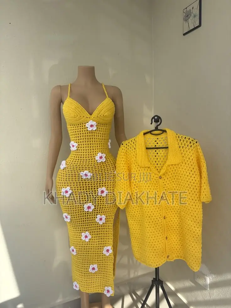Ensemble Couple Crochets Fait Main