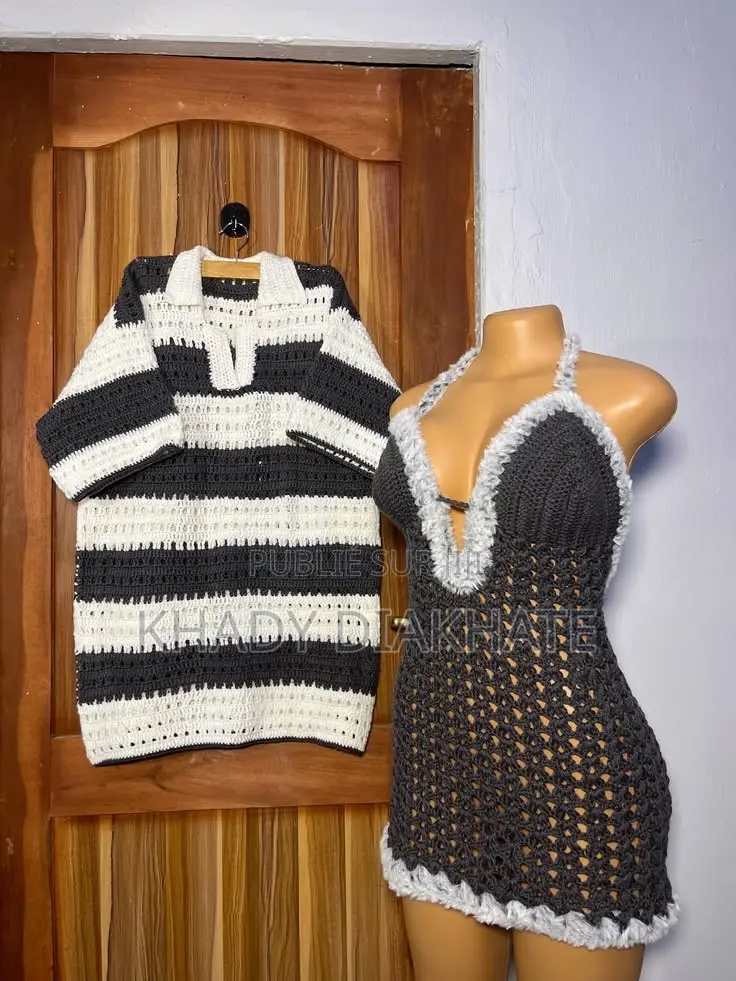Ensemble Couple Crochets Fait Main