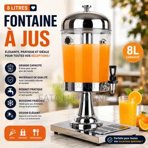 Fontaine À Jus 8 L en Acier Inoxydable